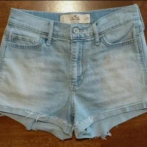 Hollister Denim High Waisted Shorts Size 1